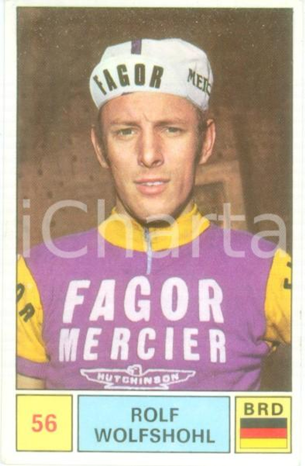 Oggetto da collezione cartaceo PANINI - SPRINT 1971 Figurina Rolf WOLFSHOHL n 56 Ciclismo Sponsor FAGOR MERCIER 1