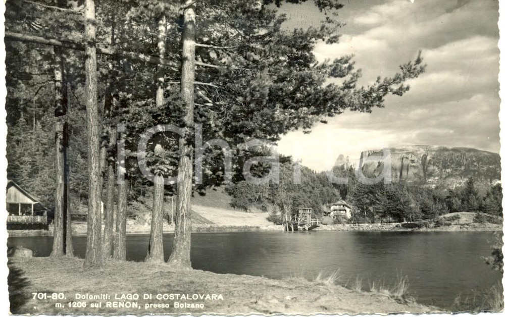 Cartolina originale da collezione 1945 ca RENON (BZ) Lago di COSTALOVARA Scorcio DOLOMITI *Cartolina FP VG 1