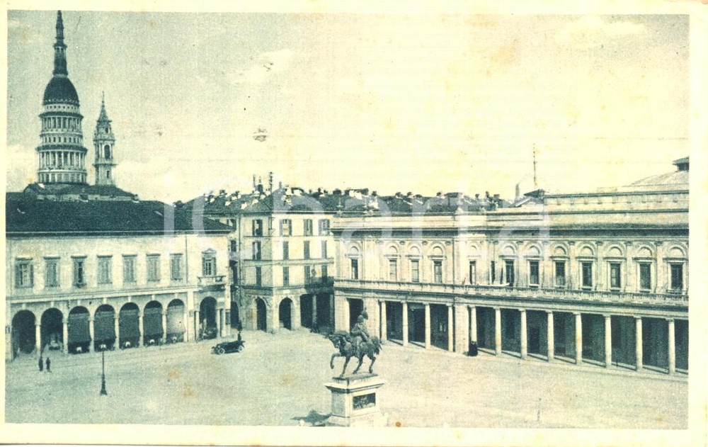 Cartolina originale da collezione 1927 NOVARA Veduta di Piazza VITTORIO EMANUELE *Cartolina ANIMATA FP VG 1