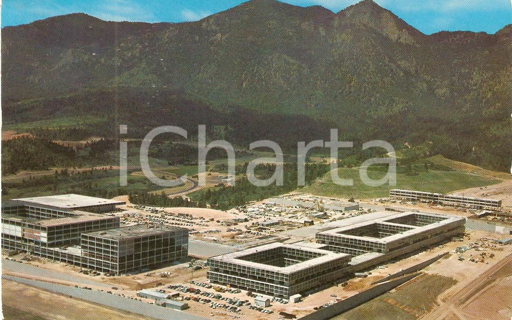 Cartolina originale da collezione 1963 COLORADO (USA) Veduta aerea della United States Air Force Academy *FP VG 1