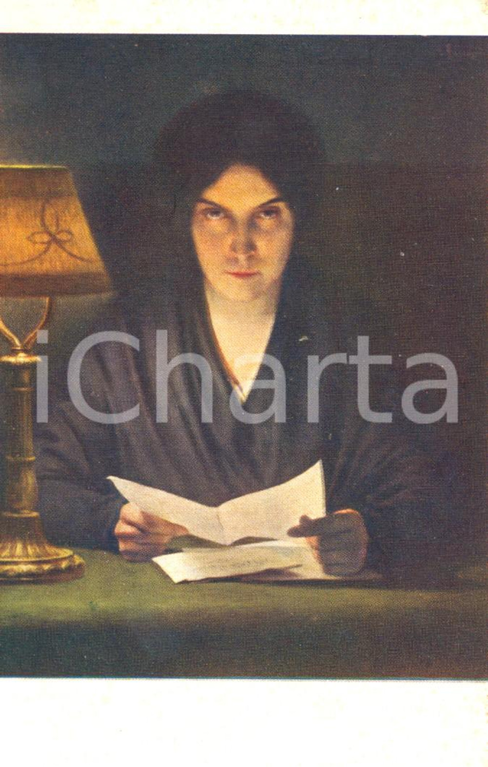 Cartolina originale da collezione 1920 ca Paul ALIZARD La derniÃ¨re lettre *Cartolina postale ILLUSTRATA FP NV 1