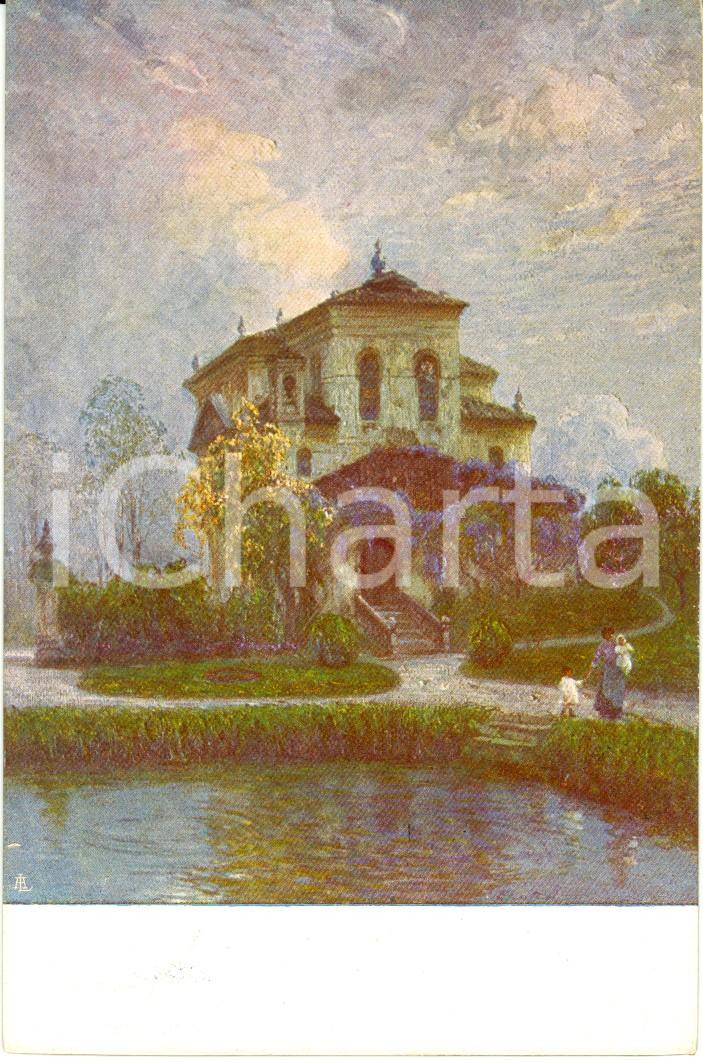 Cartolina originale da collezione 1918 Millo BORTOLUZZI Vecchia villa XI esposizione internazionale VENEZIA FP VG 1