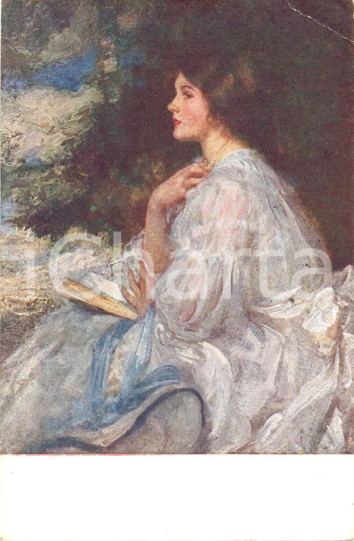 Cartolina originale da collezione 1919 SHANNON Ritratto Esposizione VENEZIA 1914 Cartolina ILLUSTRATA FP VG 1