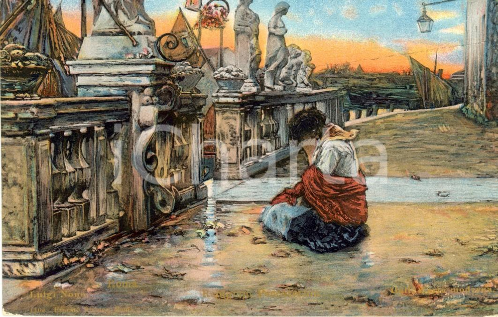 Cartolina originale da collezione 1900 ca ROMA Luigi NONO Refugium peccatorum Galleria arte moderna *ILLUSTRATA FP 1