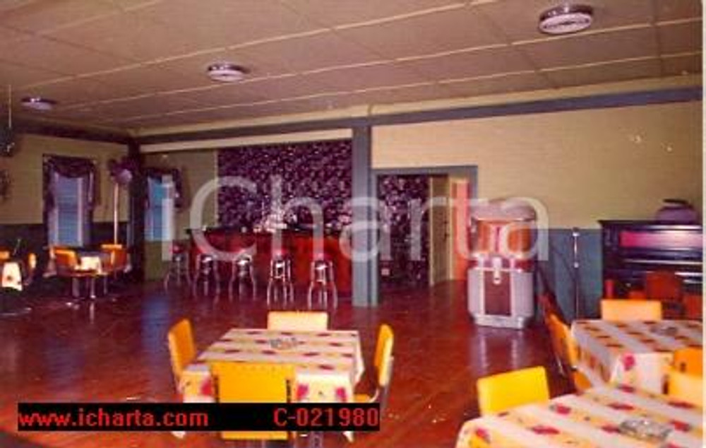 Cartolina originale da collezione 1960 ca HIGHLAND, N.Y. USA Salone del THE MAPLE CREST 1