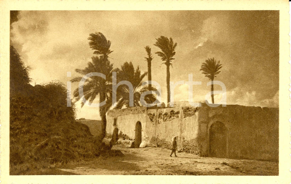 Cartolina originale da collezione 1930 ca TRIPOLI LIBIA Fonduco Cartolina MISSIONE FRANCESCANA LOMBARDA FP NV 1