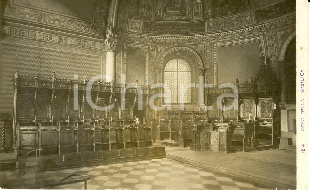 Cartolina originale da collezione 1930 ca MILANO Coro della Basilica di SANT AMBROGIO Cartolina FP NV 1