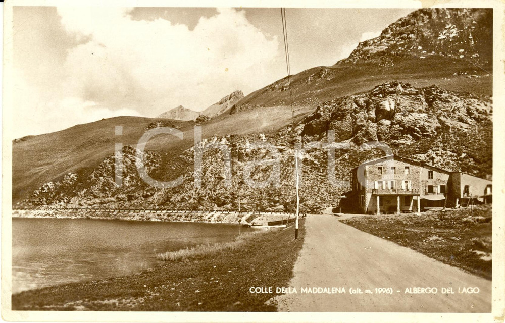 Cartolina originale da collezione 1937 COLLE DELLA MADDALENA (CN) Veduta dell'Albergo del Lago *Cartolina FP NV 1