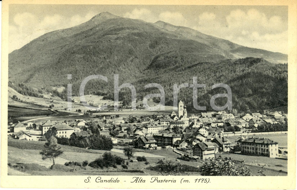 Cartolina originale da collezione 1937 SAN CANDIDO BZ ALTA PUSTERIA Veduta panoramica del paese Cartolina FP VG 1