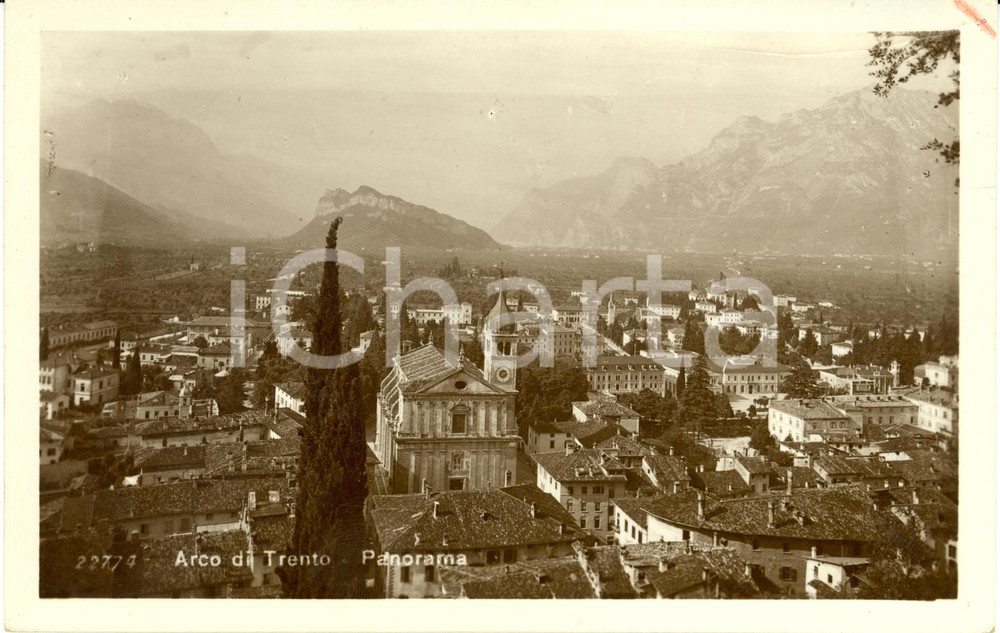 Cartolina originale da collezione 1950 ca ARCO DI TRENTO TN Veduta panoramica dell abitato Cartolina FP NV 1