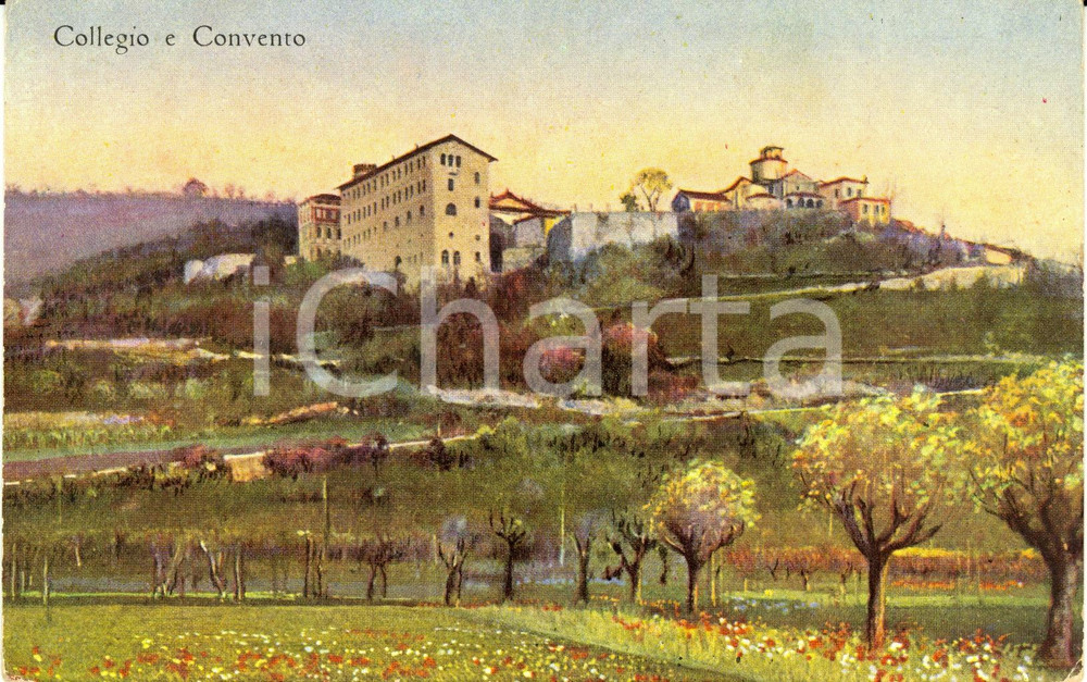 Cartolina originale da collezione 1920 ca SAIANO BS Collegio e convento FRATI MINORI Cartolina illustrata FP 1
