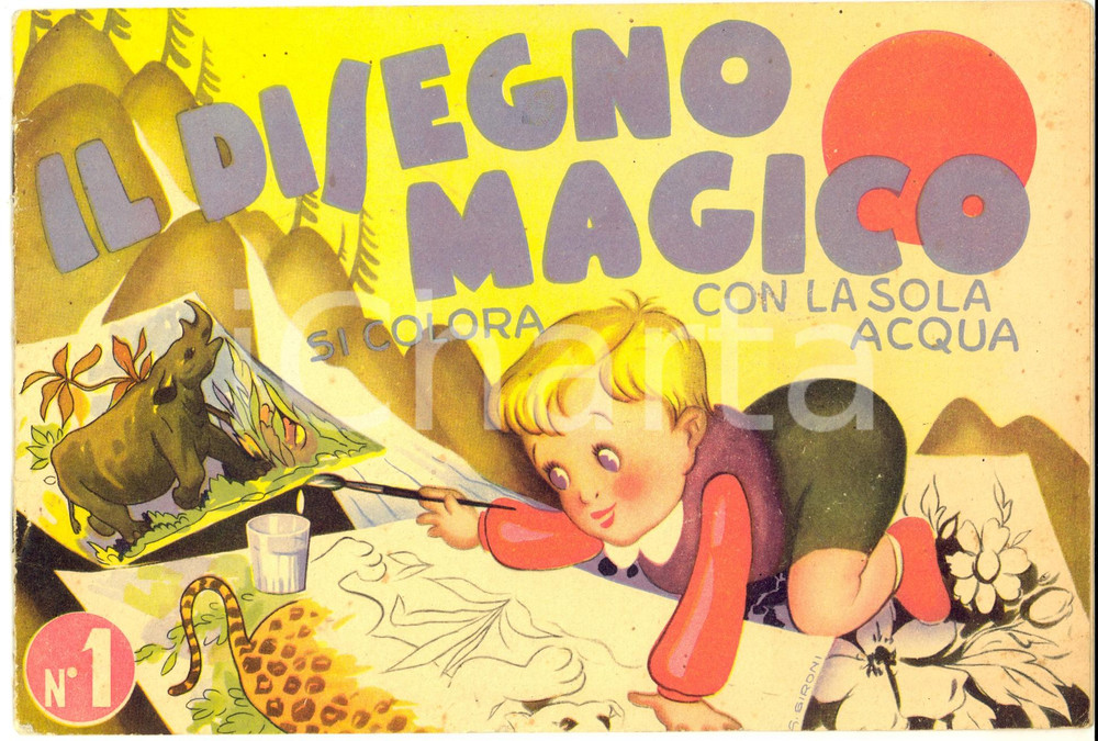 Libro, pubblicazione d epoca 1970 ca IL DISEGNO MAGICO Album da colorare per bambini A. 120 nÂ° 1 Ed. ATLAS 1