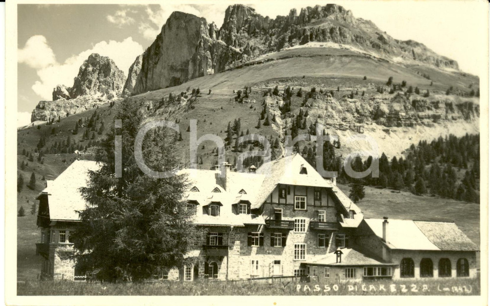 Cartolina originale da collezione 1937 PASSO DI CAREZZA o DI COSTALUNGA TN Veduta monte CATINACCIO Cartolina VG 1