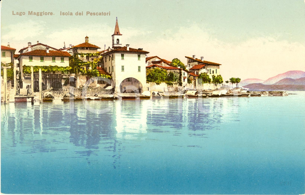 Cartolina originale da collezione 1920 ca STRESA (VB) LAGO MAGGIORE Veduta Isola dei Pescatori *Cartolina FP NV 1