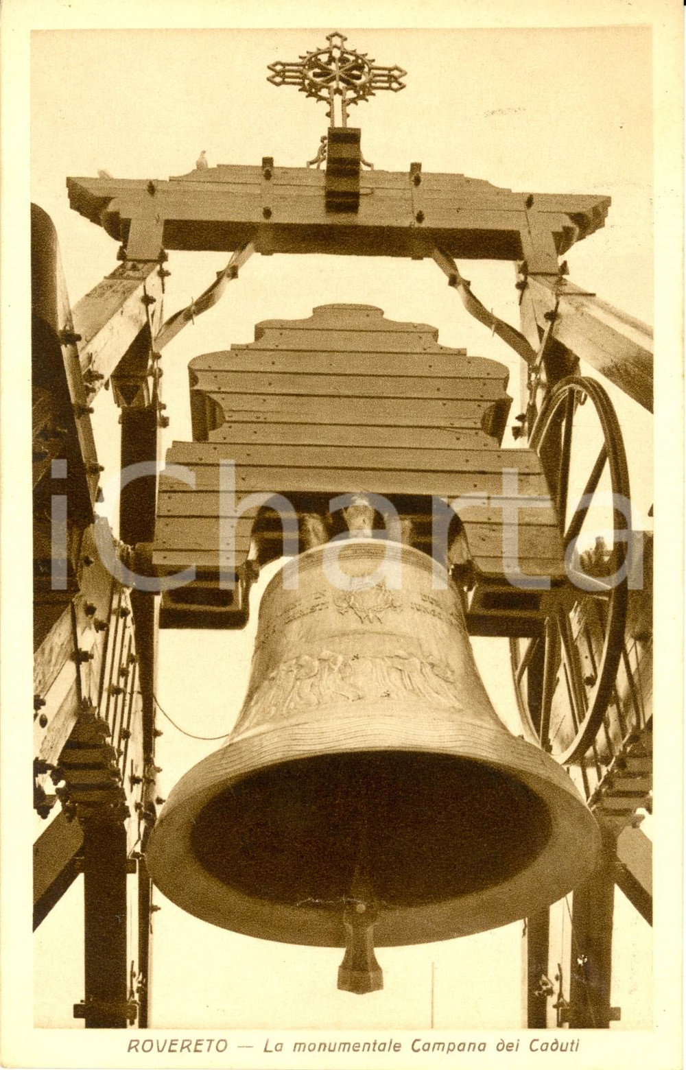 Cartolina originale da collezione 1937 ROVERETO (TN) La monumentale Campana dei Caduti *Cartolina postale FP VG 1