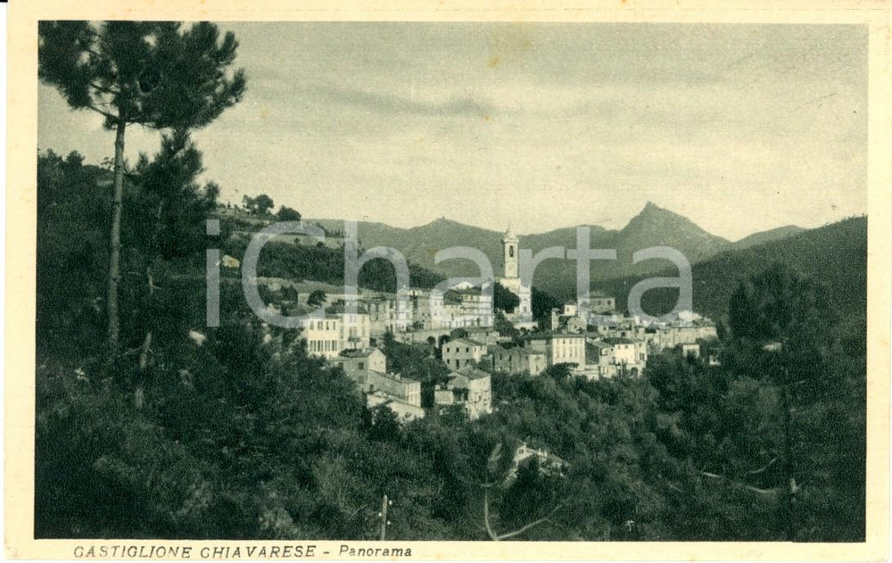 Cartolina originale da collezione 1939 CASTIGLIONE CHIAVARESE (GE) Panorama della cittadina *Cartolina FP VG 1