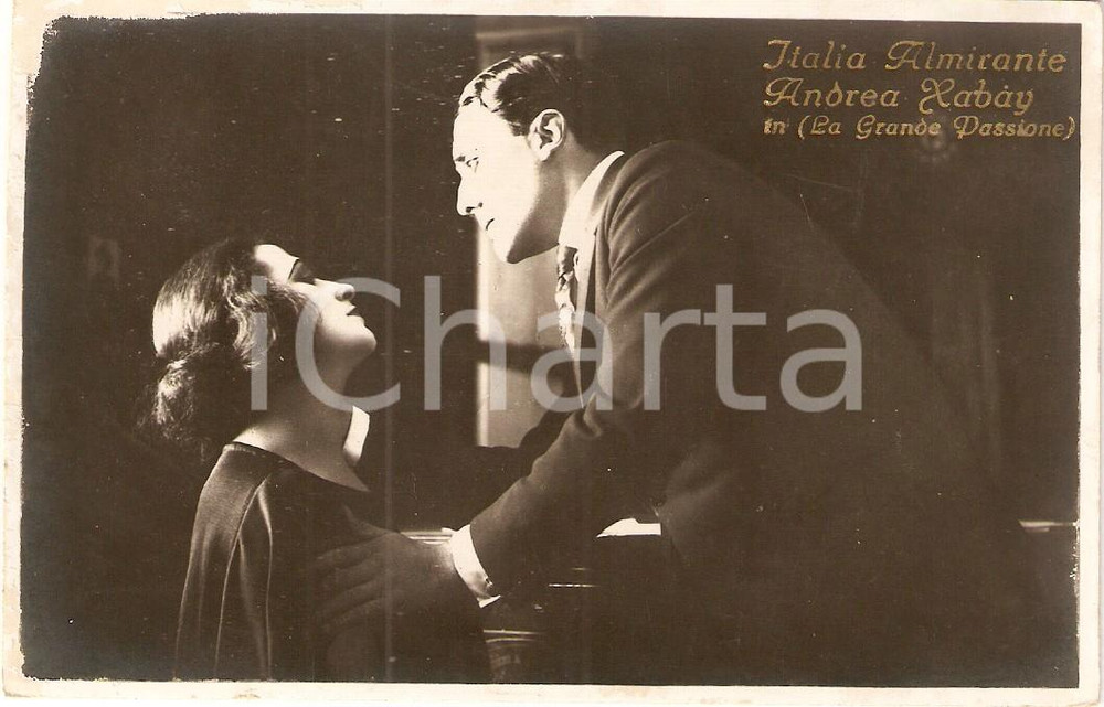Cartolina originale da collezione 1922 GRANDE PASSIONE Italia ALMIRANTE Andrea HABAY Cartolina FP NV 1