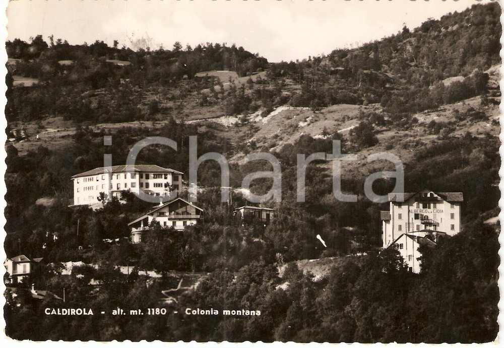 Cartolina originale da collezione 1957 CALDIROLA (AL) Colonia montana Opera Diocesi TORTONA Albergo LA GIOIA FG NV 1