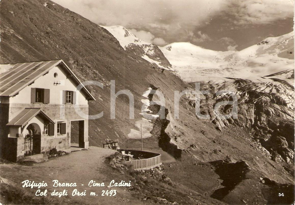 Cartolina originale da collezione 1967 SANTA CATERINA VALFURVA  CAI  Rifugio Cesare BRANCA Cima Cadini Cartolina 1