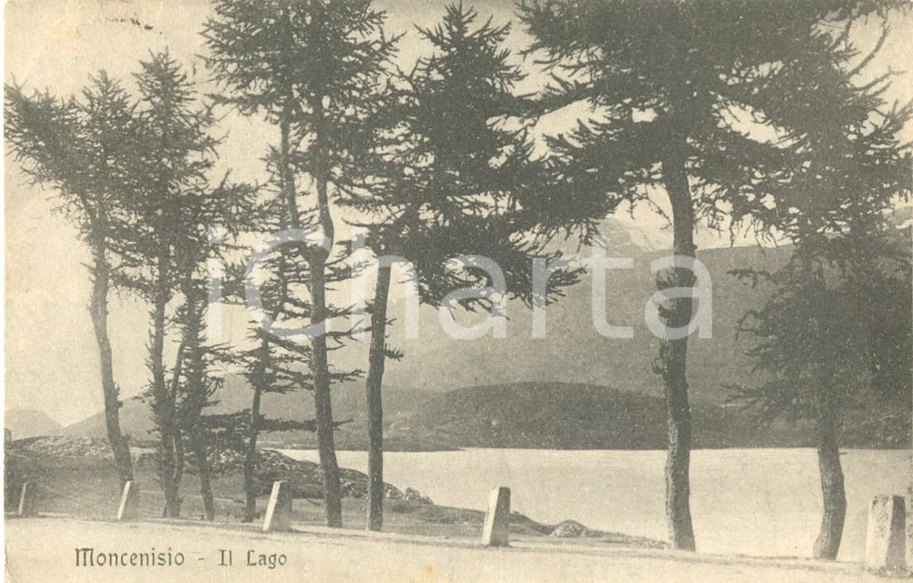 Cartolina originale da collezione 1920 MONCENISIO TO Veduta panoramica del Lago Cartolina postale FP VG 1
