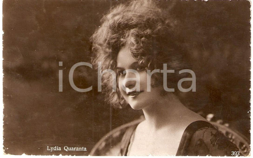 Cartolina originale da collezione 1920 ca CINEMA MUTO Ritratto Lydia QUARANTA Attrice Cartolina FP NV 1