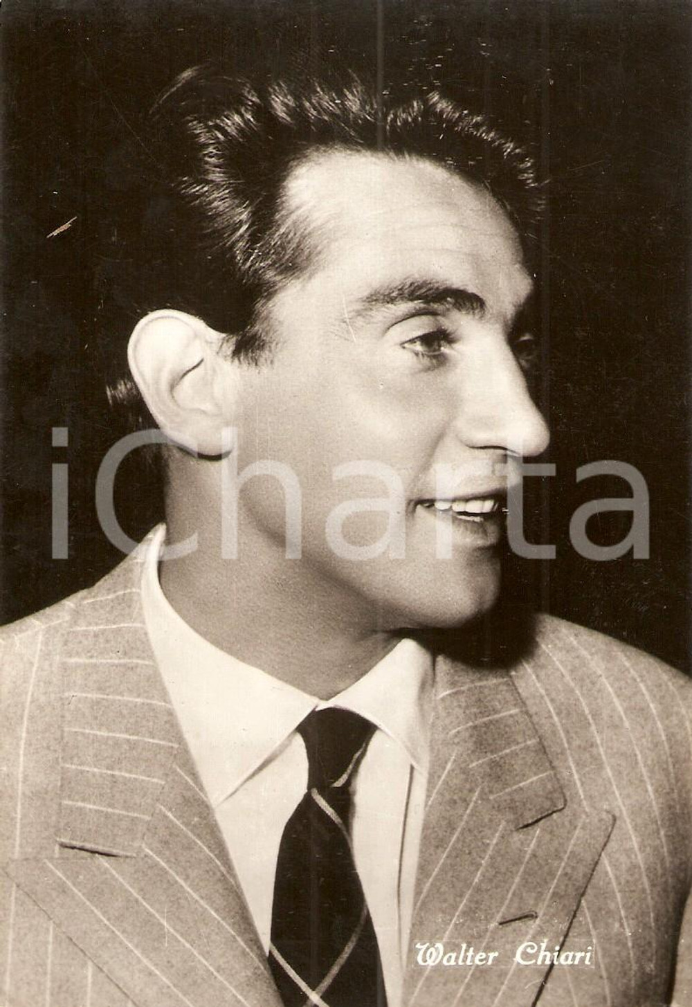Cartolina originale da collezione 1950 ca CINEMA Ritratto Walter CHIARI Attore *Cartolina FG NV 1