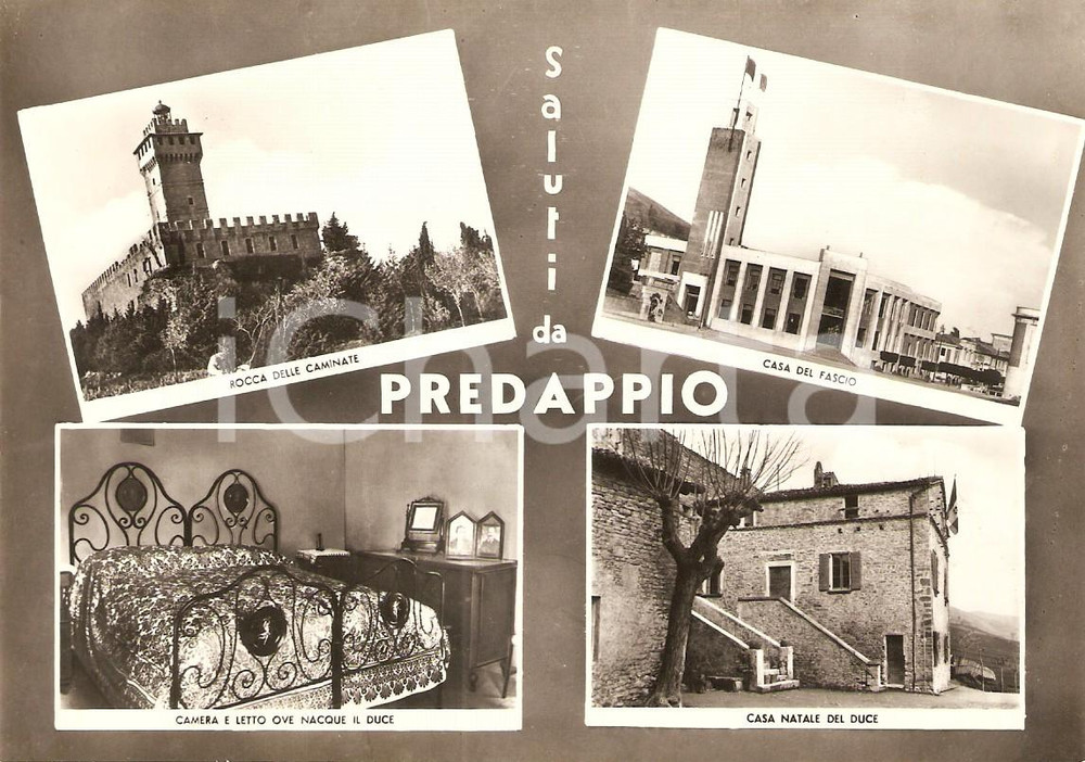 Cartolina originale da collezione 1968 PREDAPPIO FC Vedutine dei luoghi del DUCE FG NV 1