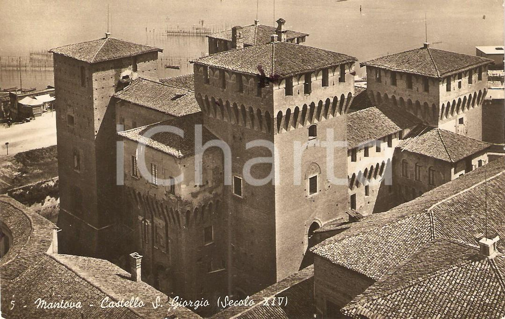 Cartolina originale da collezione 1945 MANTOVA Castello di SAN GIORGIO Panorama Cartolina FP VG 1