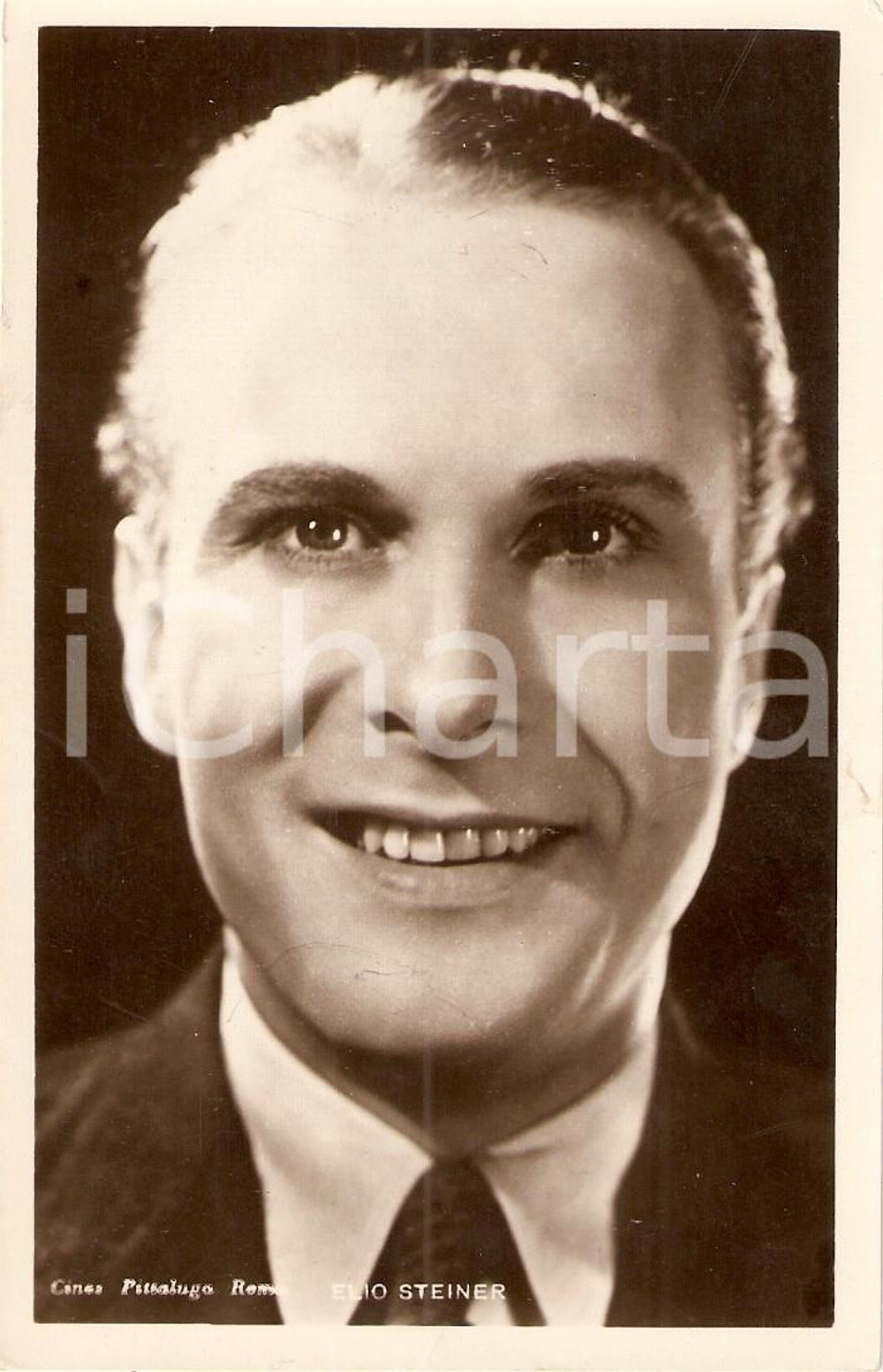 Cartolina originale da collezione 1925 ca CINEMA Attore Elio STEINER Ritratto PITTALUGA FILMS *Cartolina FP NV 1