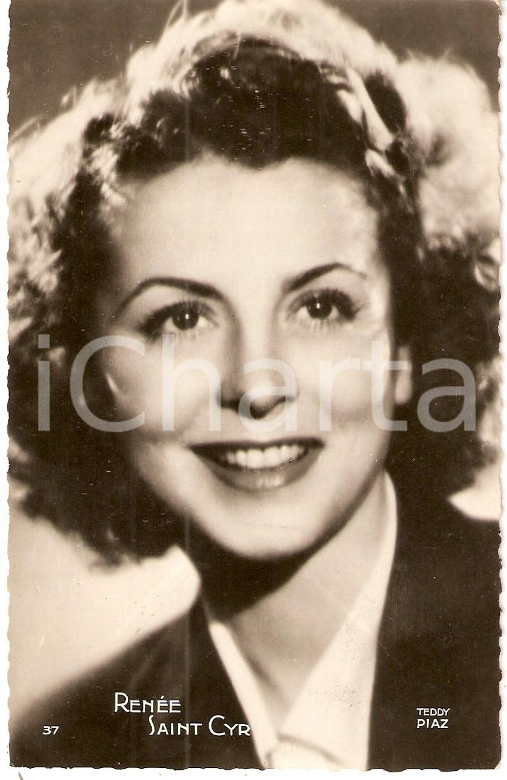 Cartolina originale da collezione 1935 ca CINEMA Actress RenÃ©e SAINT-CYR Portrait *Cartolina FP NV 1