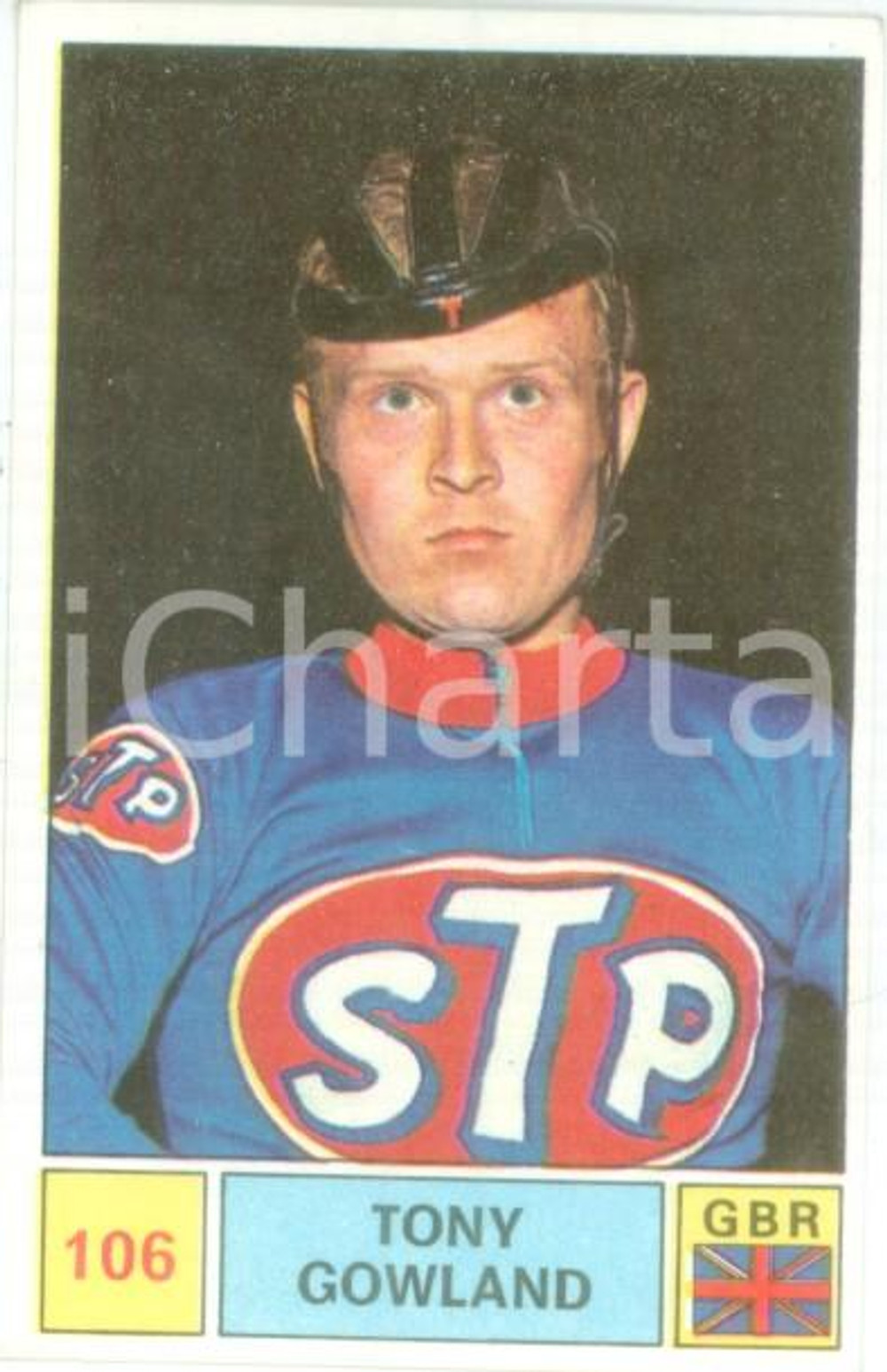 Oggetto da collezione cartaceo PANINI - SPRINT 1971 Figurina Tony GOWLAND n. 106 Ciclismo Sponsor STP (4) 1