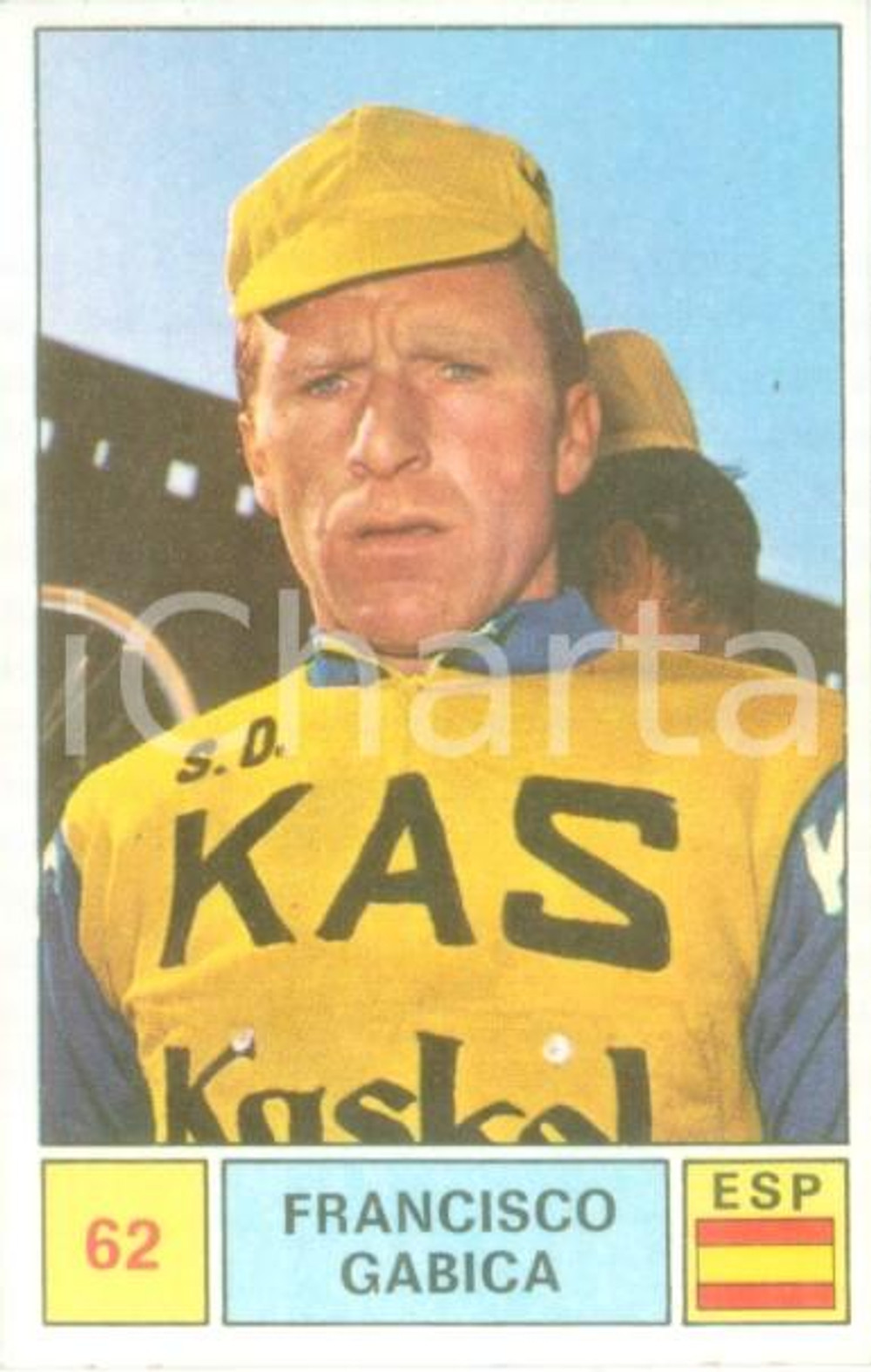 Oggetto da collezione cartaceo PANINI SPRINT 1971 Figurina valida Francisco GABICA n. 62 Ciclismo Sponsor KAS 1 1