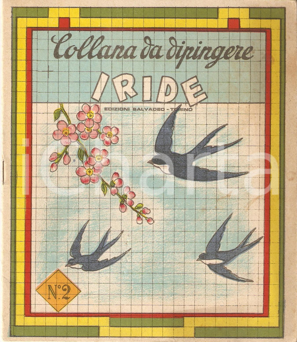 Libro, pubblicazione d epoca 1955 ca TORINO Album da colorare IRIDE n. 2 Edizioni SALVADEO 1