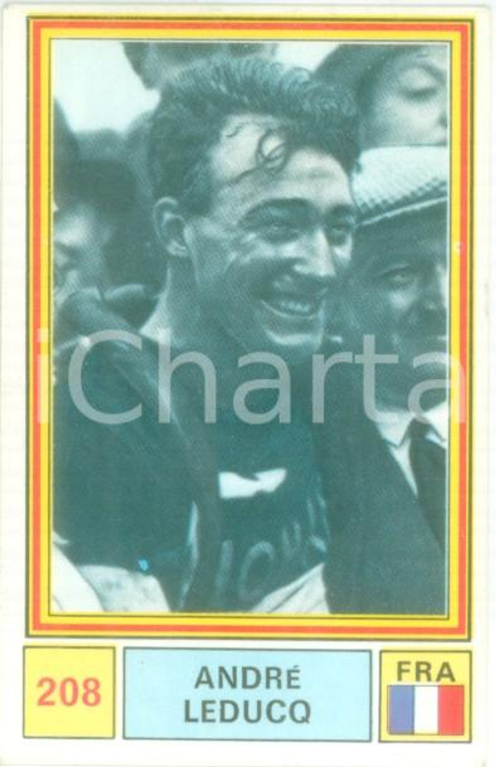Oggetto da collezione cartaceo PANINI - SPRINT 1971 Figurina AndrÃ© LEDUCQ n. 208 *Ciclismo FRANCIA 1