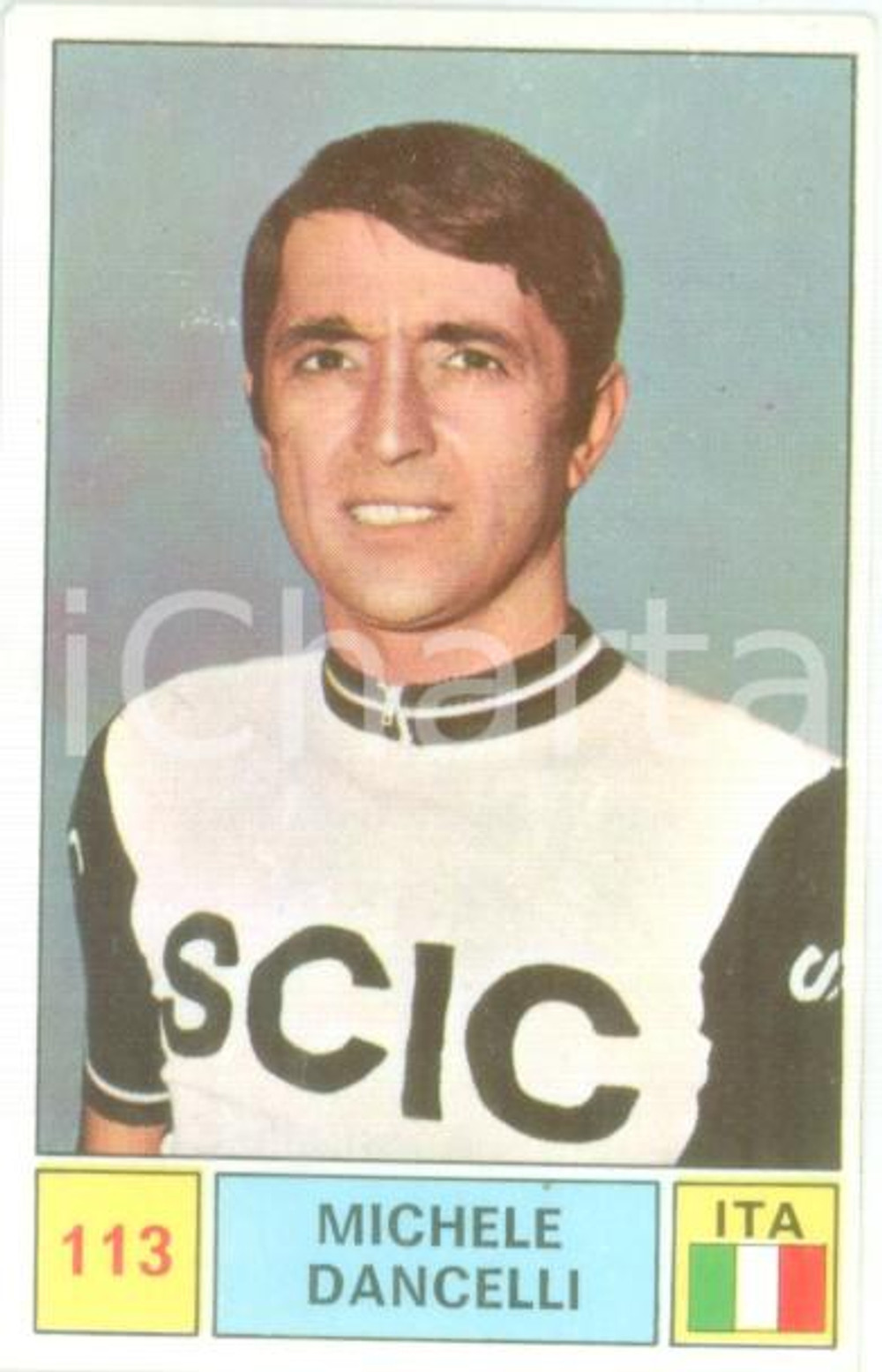 Oggetto da collezione cartaceo PANINI - SPRINT 1971 Figurina Michele DANCELLI n. 113 Ciclismo Sponsor SCIC (1) 1