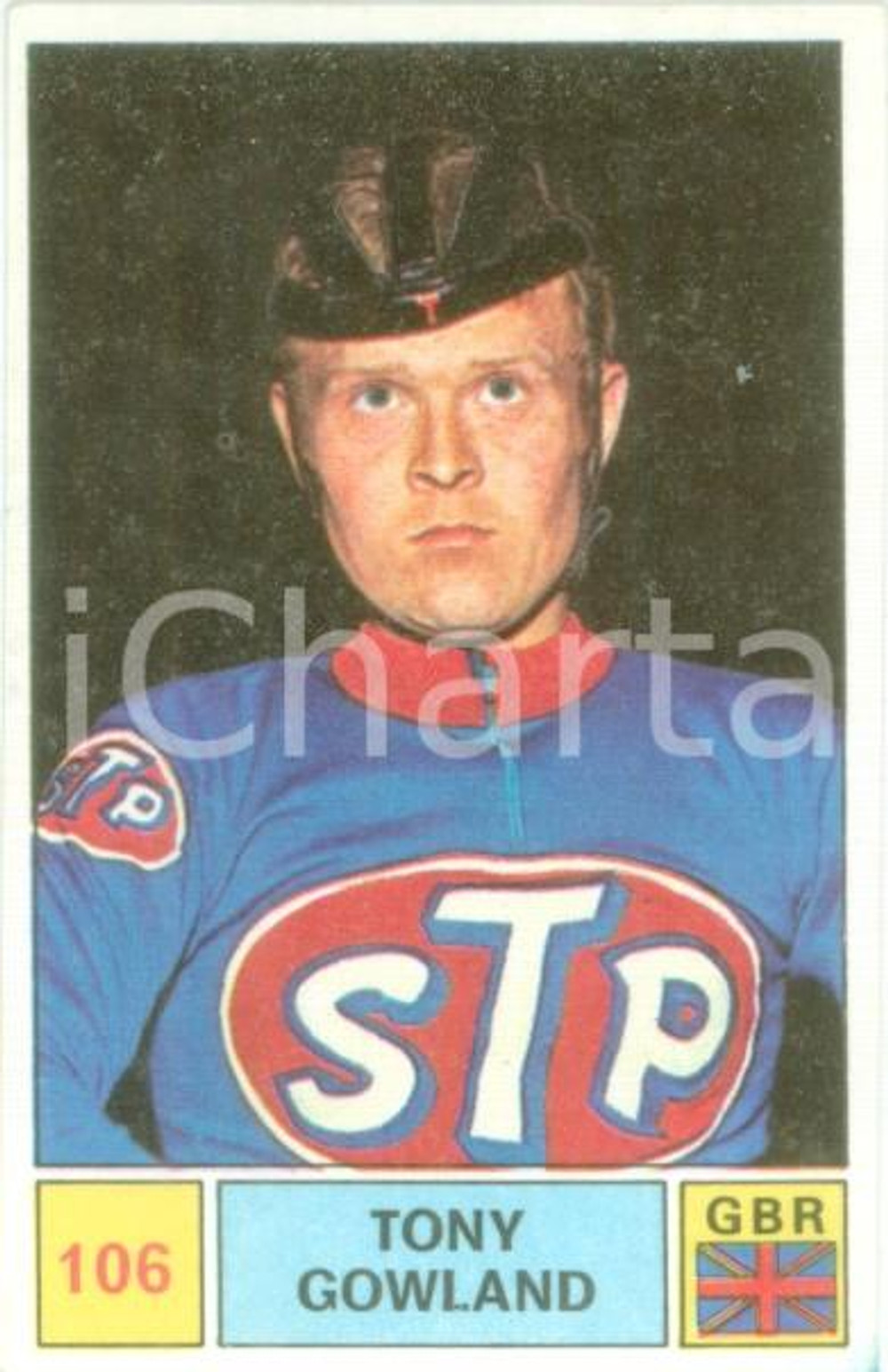 Oggetto da collezione cartaceo PANINI - SPRINT 1971 Figurina Tony GOWLAND n. 106 Ciclismo Sponsor STP (3) 1