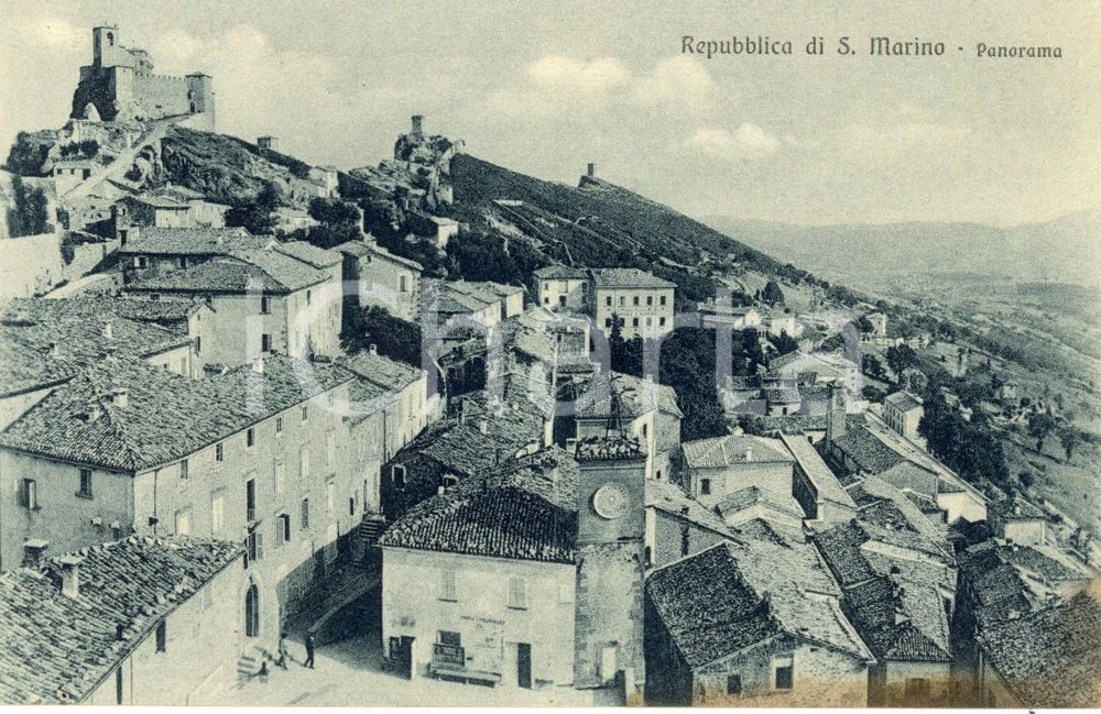Cartolina originale da collezione 1930 ca REPUBBLICA DI SAN MARINO Veduta panoramica aerea *Cartolina FP NV 1
