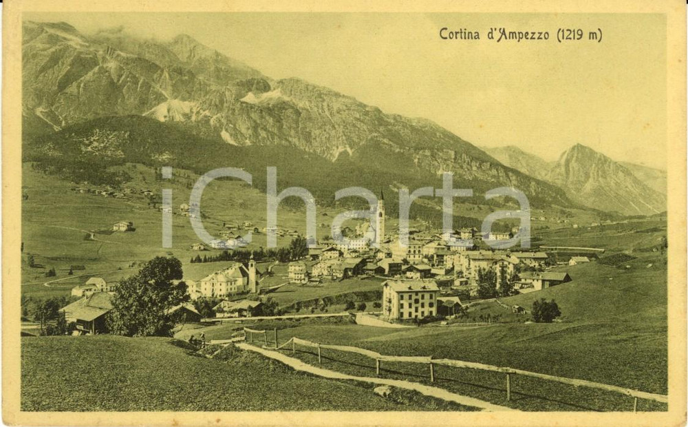 Cartolina originale da collezione 1930 ca CORTINA D AMPEZZO BL Veduta panoramica della valle Cartolina FP NV 1
