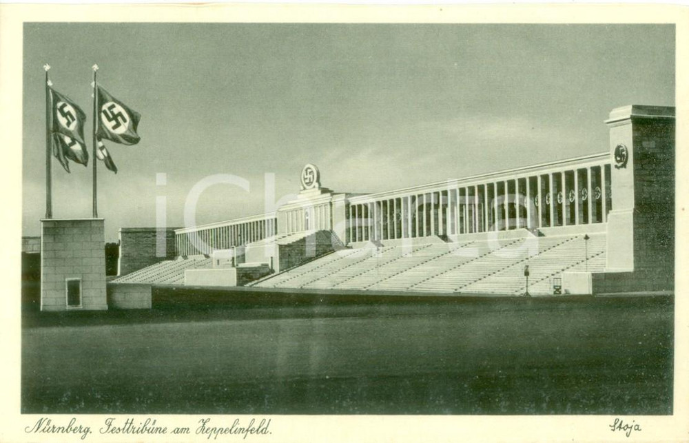 Cartolina originale da collezione 1938 NURNBERG (DE) Le tribune d'onore nella LUITPOLDARENA *Cartolina FP NV 1
