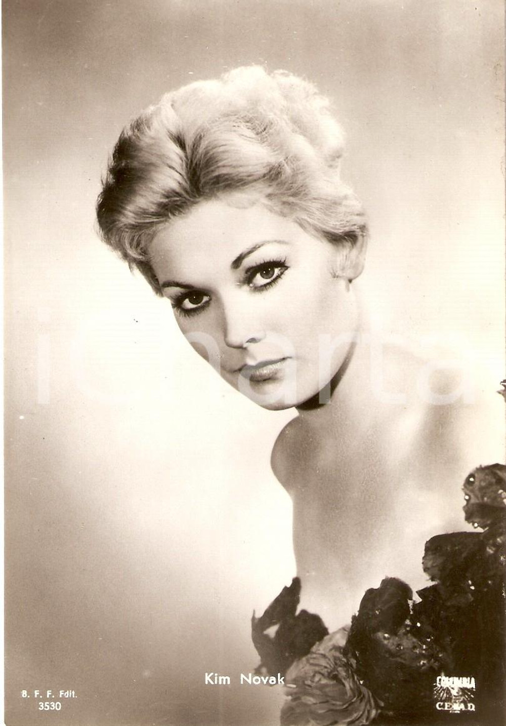 Cartolina originale da collezione 1950 ca CINEMA Actress Kim NOVAK Portrait *Cartolina FG 1