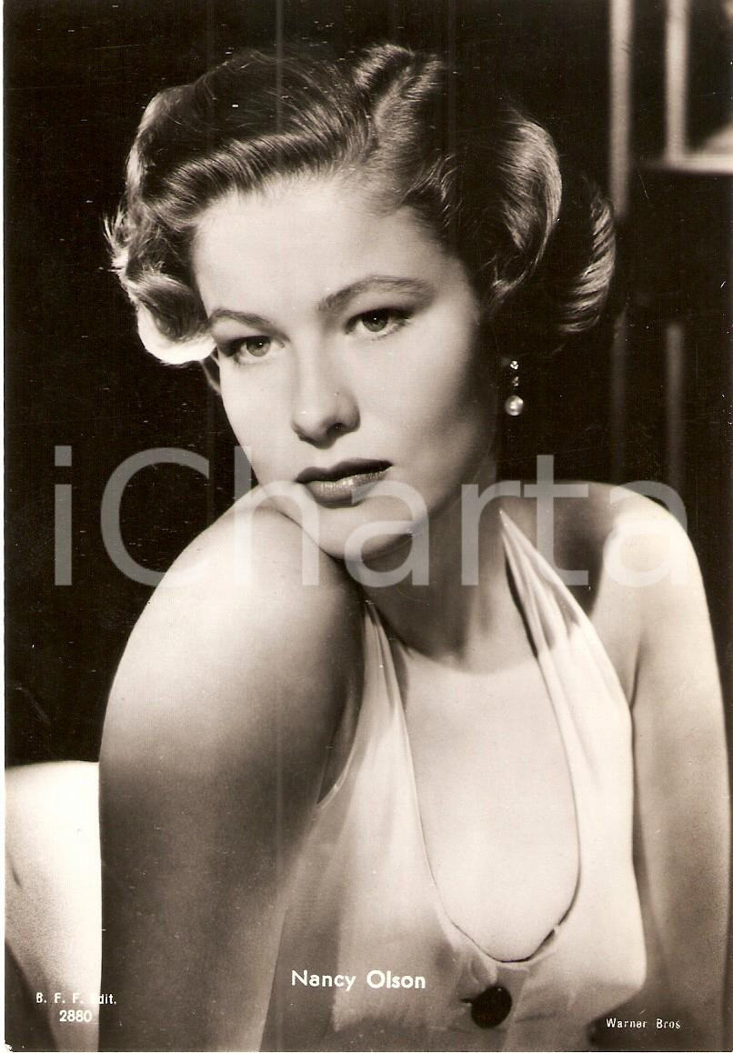 Cartolina originale da collezione 1950 ca CINEMA Actress Nancy OLSON Portrait Cartolina FG NV 1
