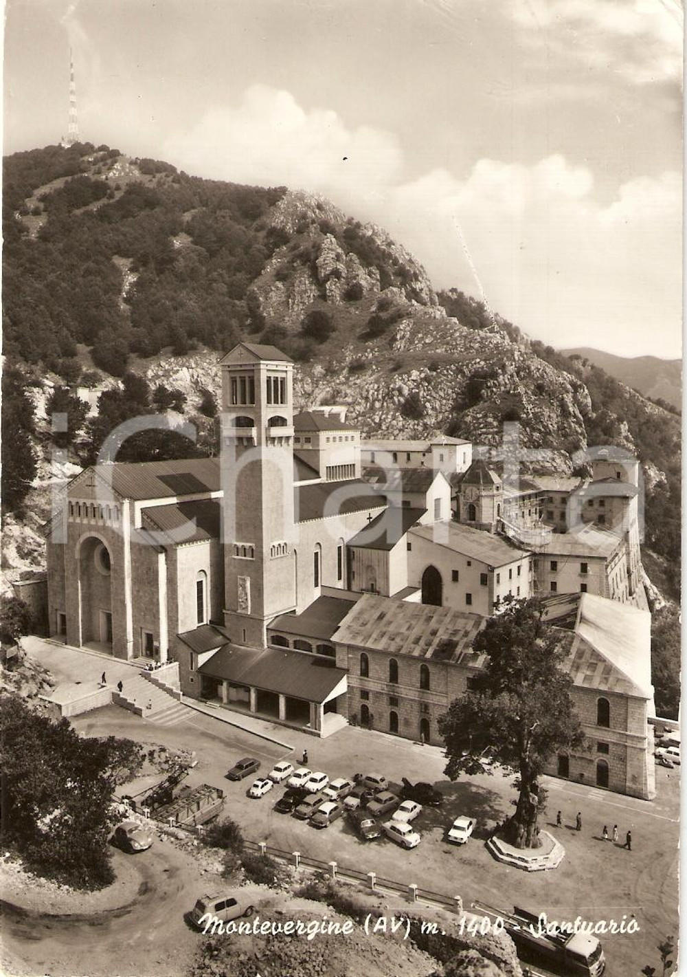 Cartolina originale da collezione 1966 MERCOGLIANO (AV) Panorama MONASTERO DI MONTEVERGINE *Cartolina Animata FG 1