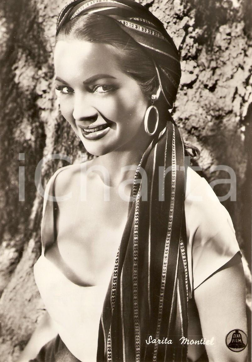 Cartolina originale da collezione 1954 VERA CRUZ Sarita MONTIEL in una scena del film di Robert ALDRICH Cartolina 1