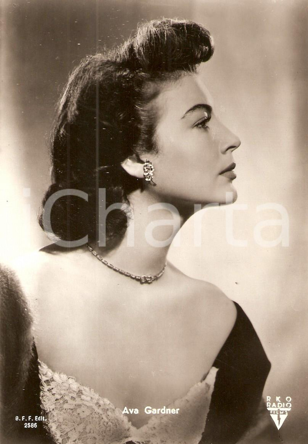 Cartolina originale da collezione 1951 CINEMA Ava GARDNER Portrait from the movie MY FORBIDDEN PAST *Cartolina FG 1