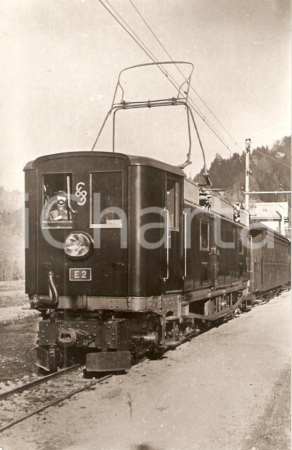 Cartolina originale da collezione 1970 ca AUSTRIA Mariazellerbahn NÃ–LB Locomotiva E2 SLEZAK *Cartolina ANIMATA FP 1