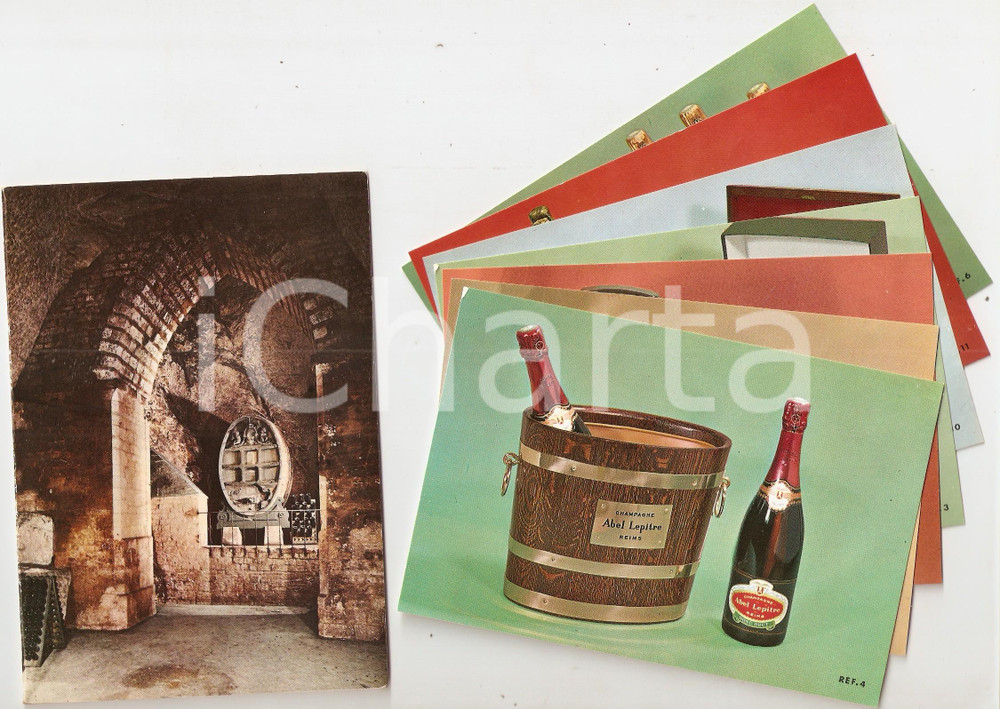 Materiale pubblicitario d’epoca 1970 ca REIMS FRANCE Champagne ABEL LEPITRE Lotto 7 foto seriali 1