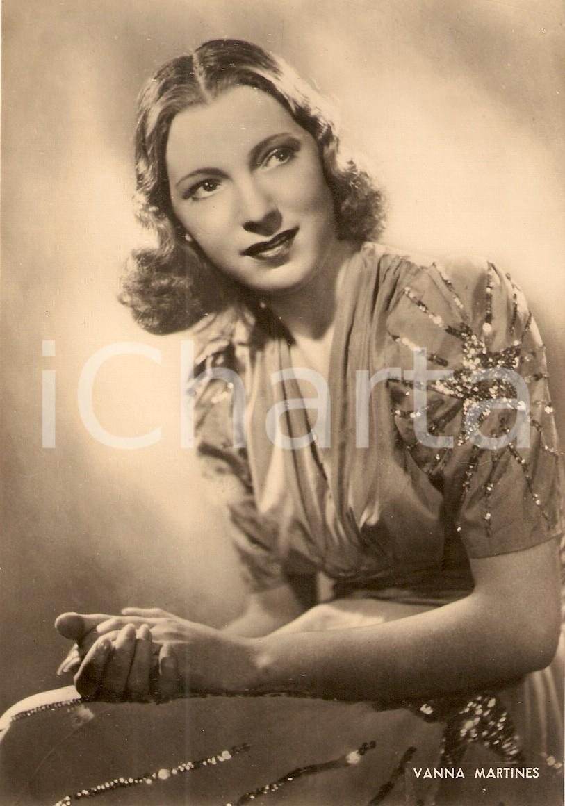 Cartolina originale da collezione 1940 ca CINEMA Attrice Vanna MARTINES Ritratto Cartolina ASER 1