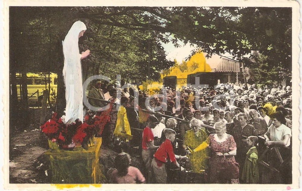 Cartolina originale da collezione 1960 ca BANNEUX (BELGIO) Pellegrinaggio Sorgente miracolosa VERGINE DEI POVERI 1