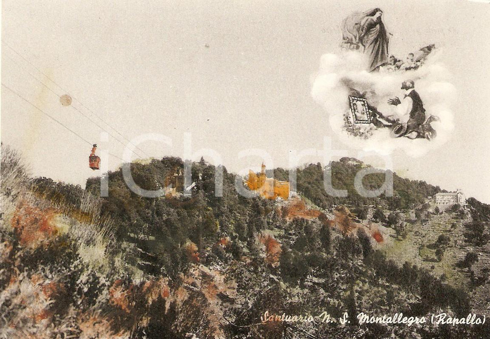 Cartolina originale da collezione 1950 ca RAPALLO Santuario Nostra Signora di MONTALLEGRO Apparizione Cartolina 1