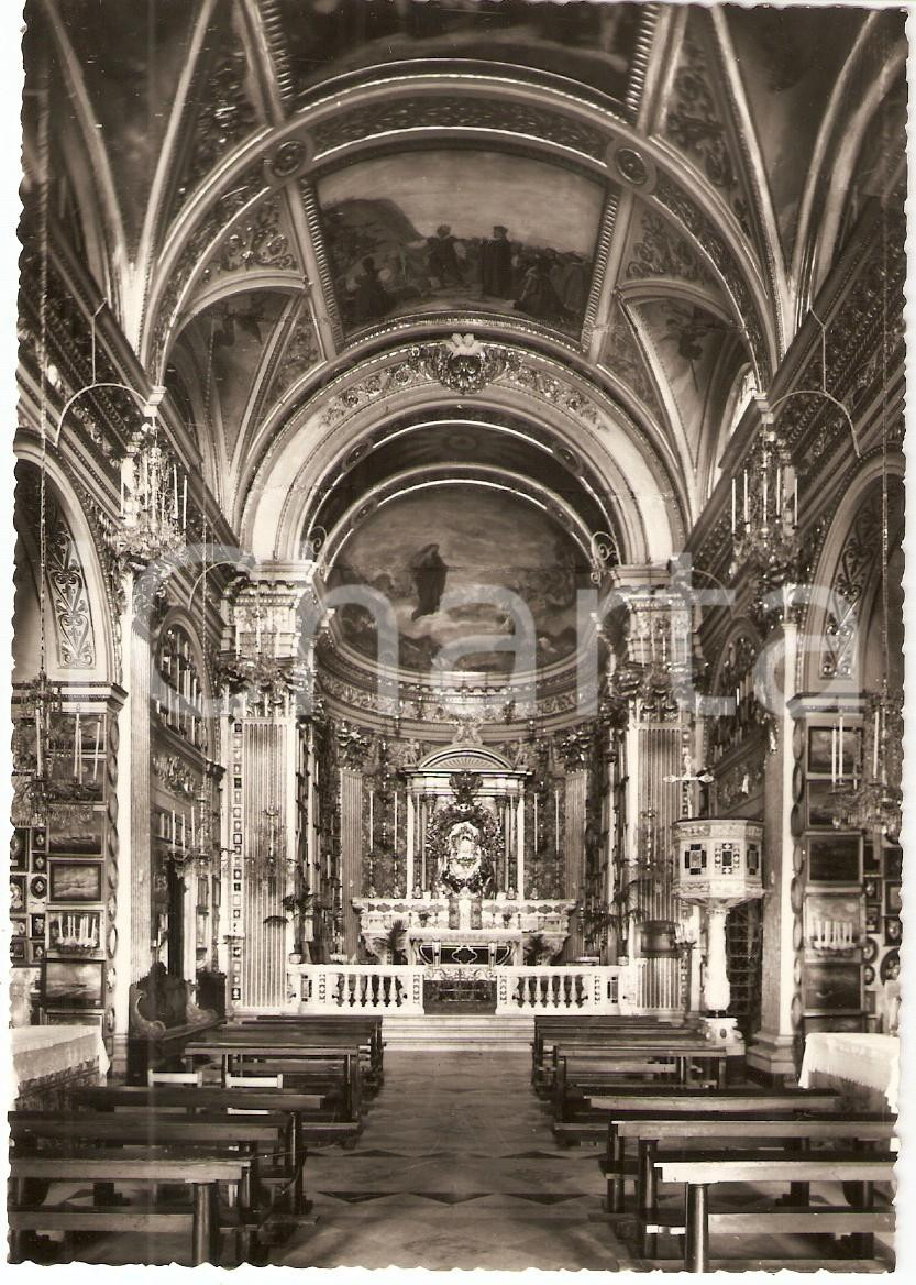 Cartolina originale da collezione 1960 ca RAPALLO GE Santuario Nostra Signora di MONTALLEGRO Interno Cartolina 1
